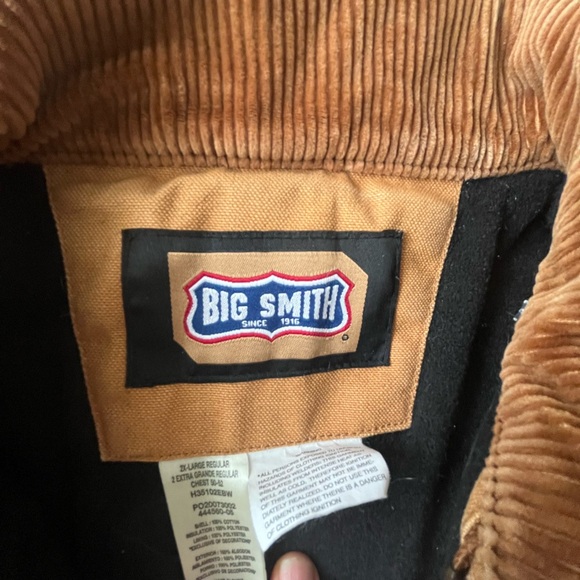 Big Smith Canvas Work Chore Farm Field Tan Jacket Men’s Sz 2XL Heavy Duty Lined - Picture 10 of 13